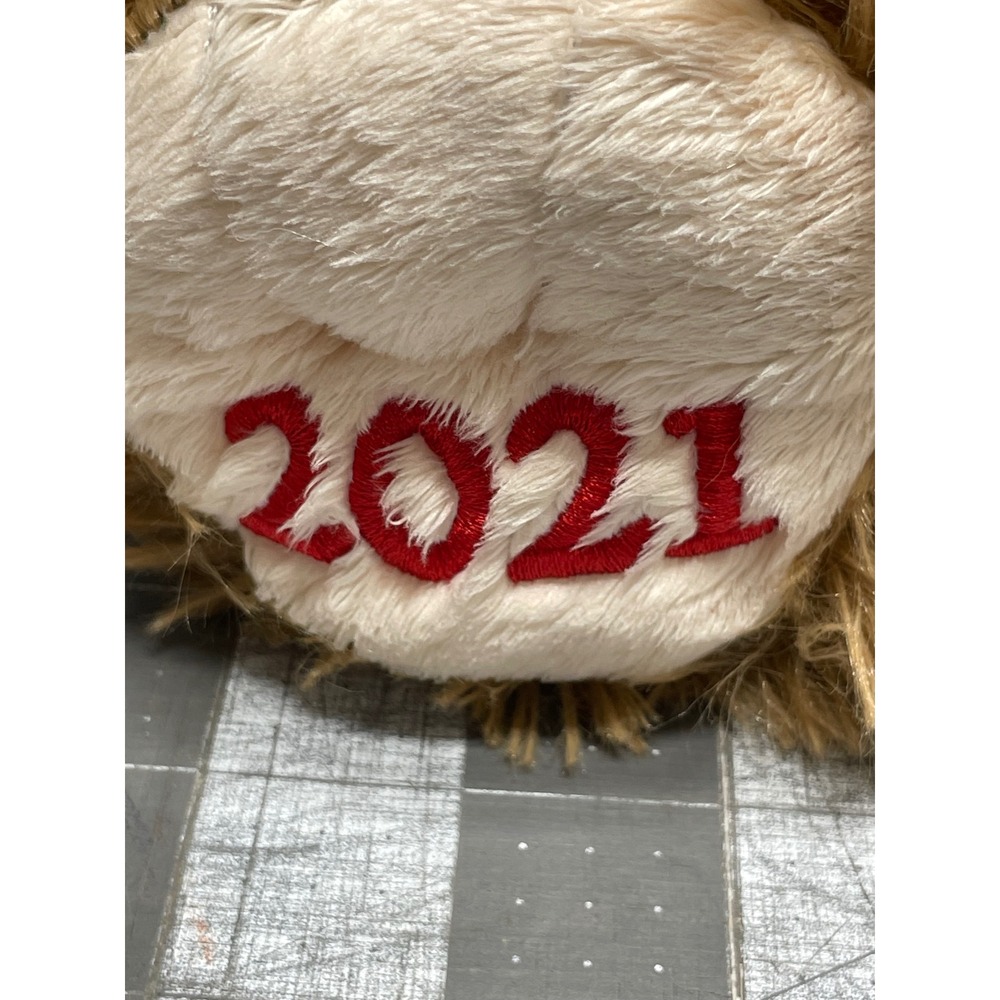 Snowflake Teddy Bear Brown‎ Red Green 2021 Holiday Christmas Striped Sweater - Picture 3 of 11